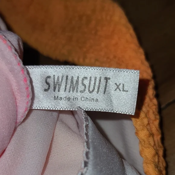 Vibrant Orange and Pink Kids One Piece - Picture 5 of 6